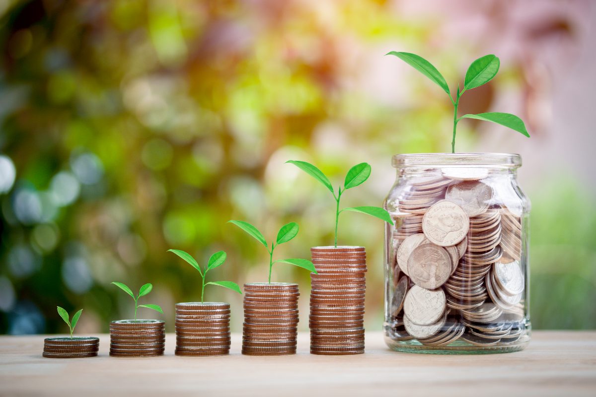 monedas en una hucha de cristal, plan de pensiones frente a seguro de vida ahorro